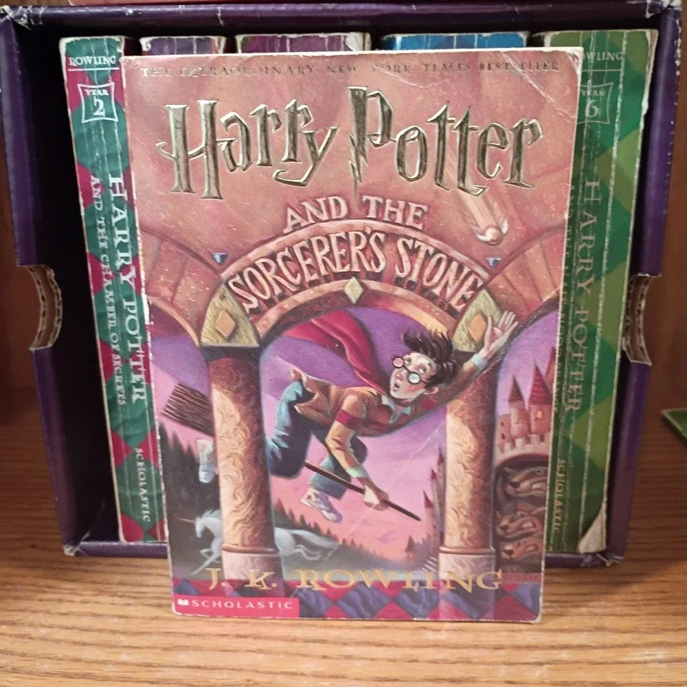Harry Potter Complete Book Set by JK Rowling + Quidditch Through... Paperback